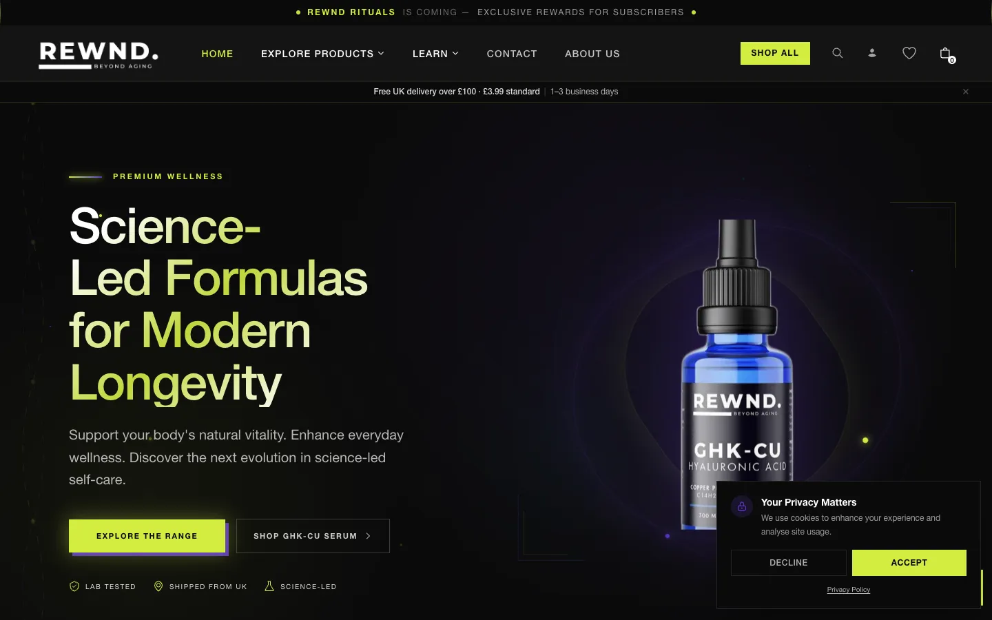 rewnd website built by TS Webdesign